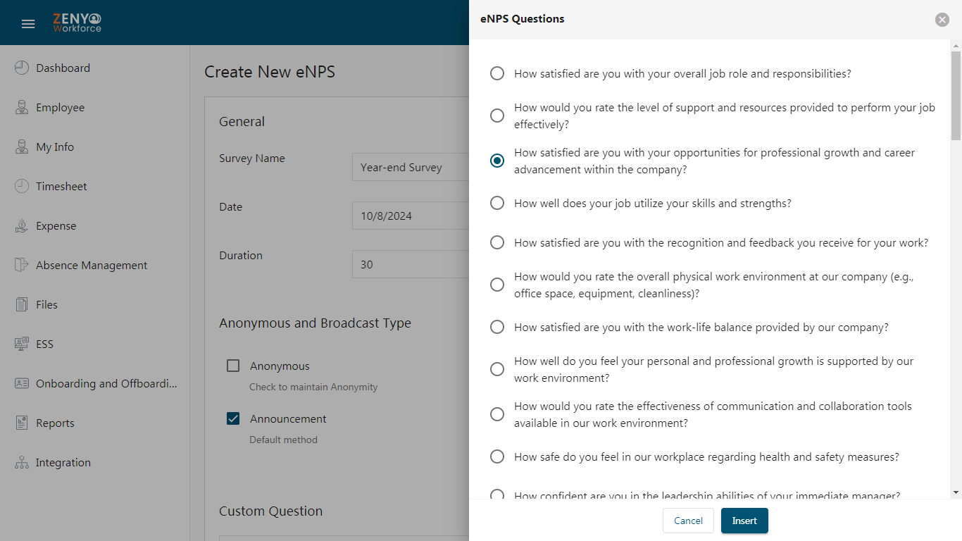 eNPS Template