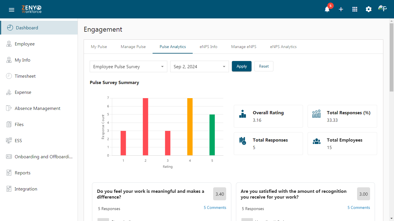 Pulse analytics