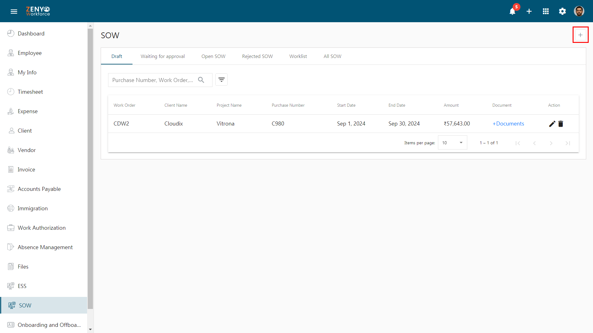 SOW Dashboard